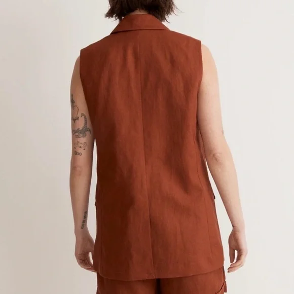 Madewell The Larson Linen Vest - Picture 2 of 10
